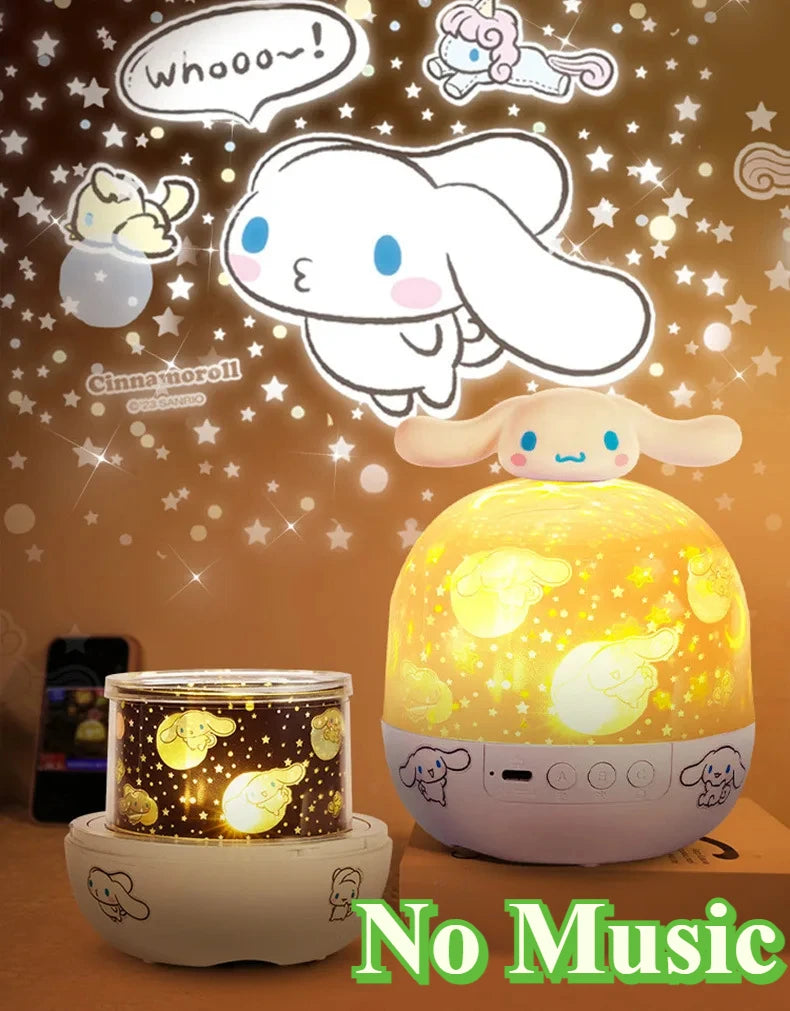 LitLyte's Hello Kitty Sanrio Kuromi Starry Sky Projector Lamp Birthday Gift Music Box Music Starry Sky Light Night Light Child Gift