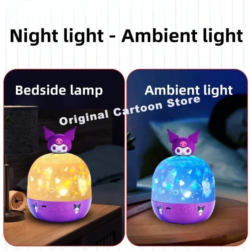 LitLyte's Hello Kitty Sanrio Kuromi Starry Sky Projector Lamp Birthday Gift Music Box Music Starry Sky Light Night Light Child Gift